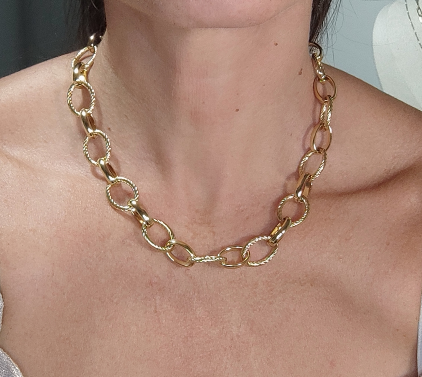 Collier Doré Gros Maillons Épais - Rêve de Rose