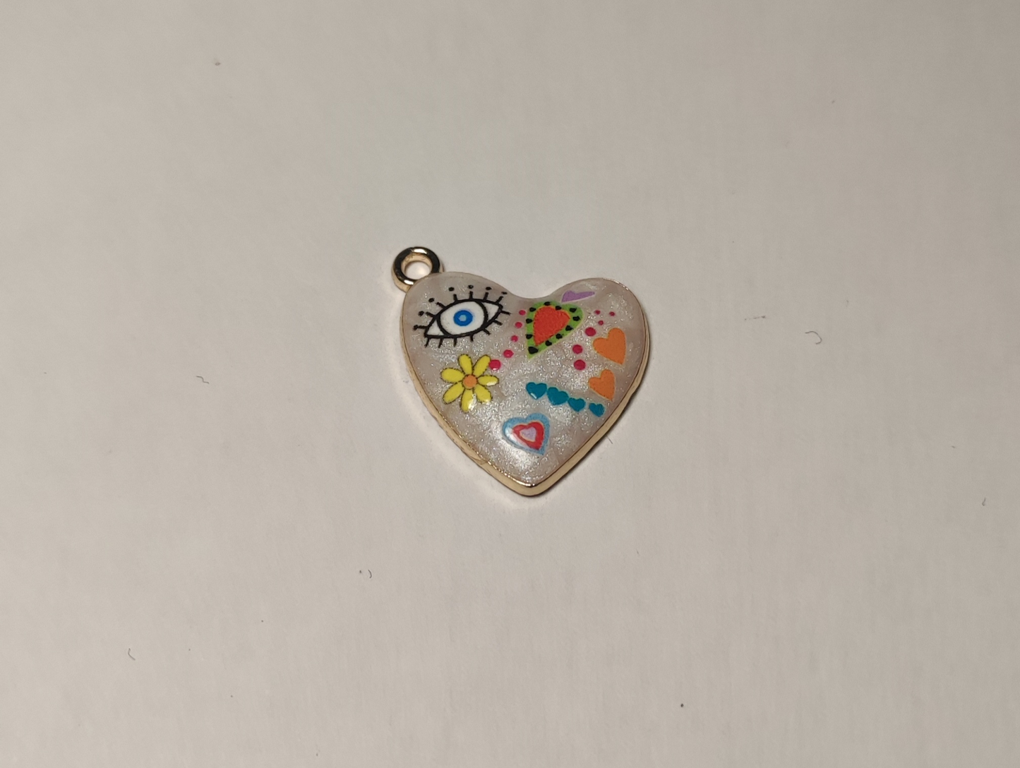 Charms coeur coloré