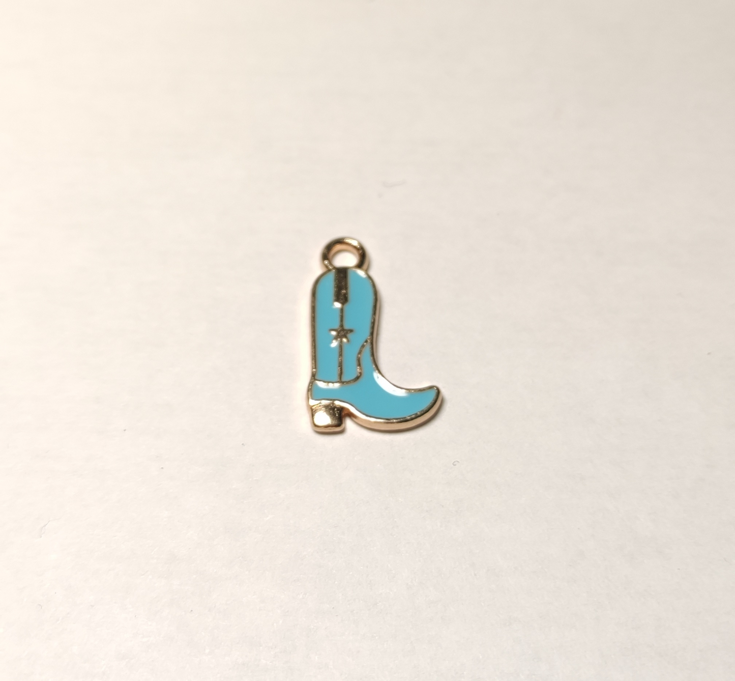 Charms botte de cowboy bleu clair