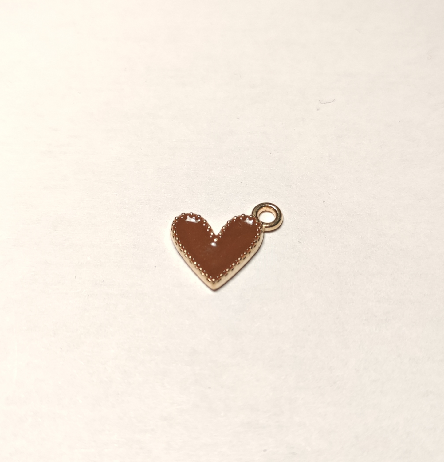 Charms coeur marron