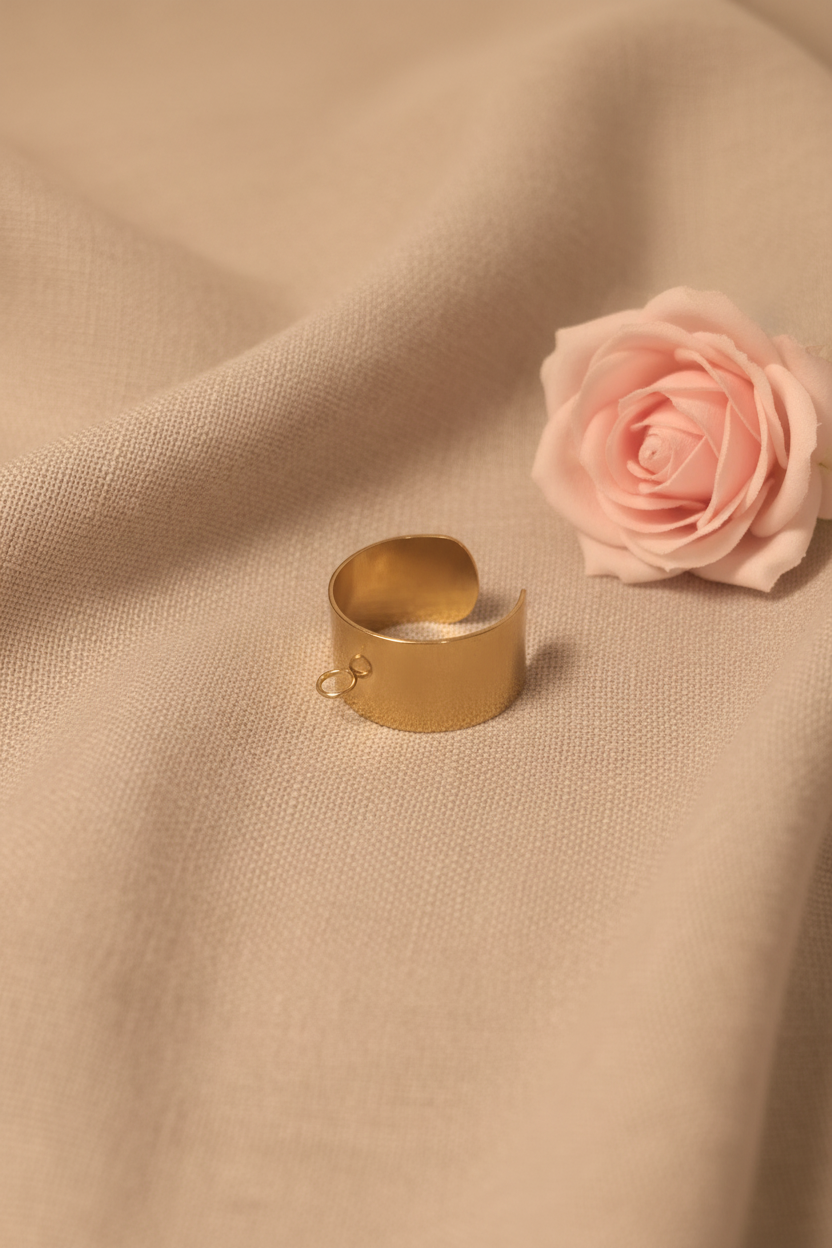 Bague Large Ajustable Personnalisable - Rêve de Rose