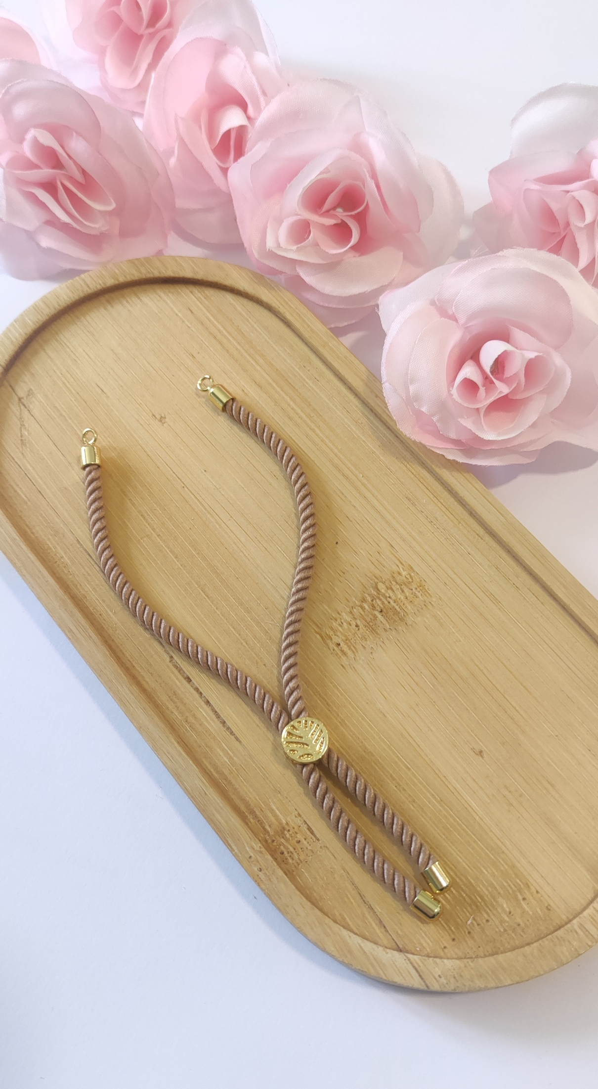 Bracelet Ajustable Marron personnalisable - Rêve de Rose