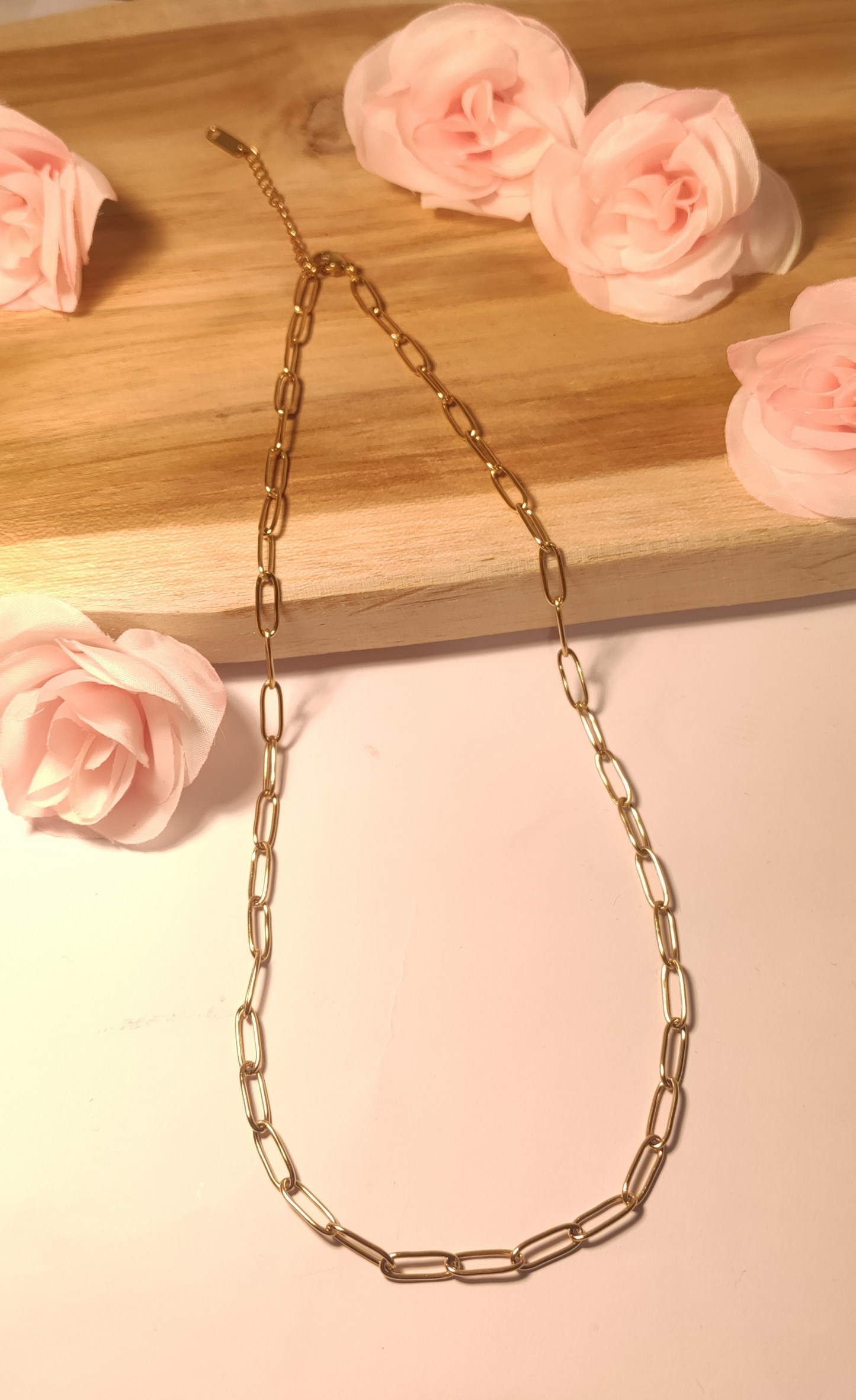 Collier Chaine Personnalisable Moyens Maillons - Rêve de Rose