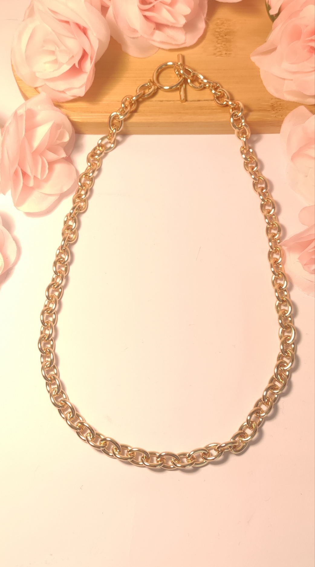 Collier Personnalisable Maillons Épais Fermoir Bascule - Rêve de Rose