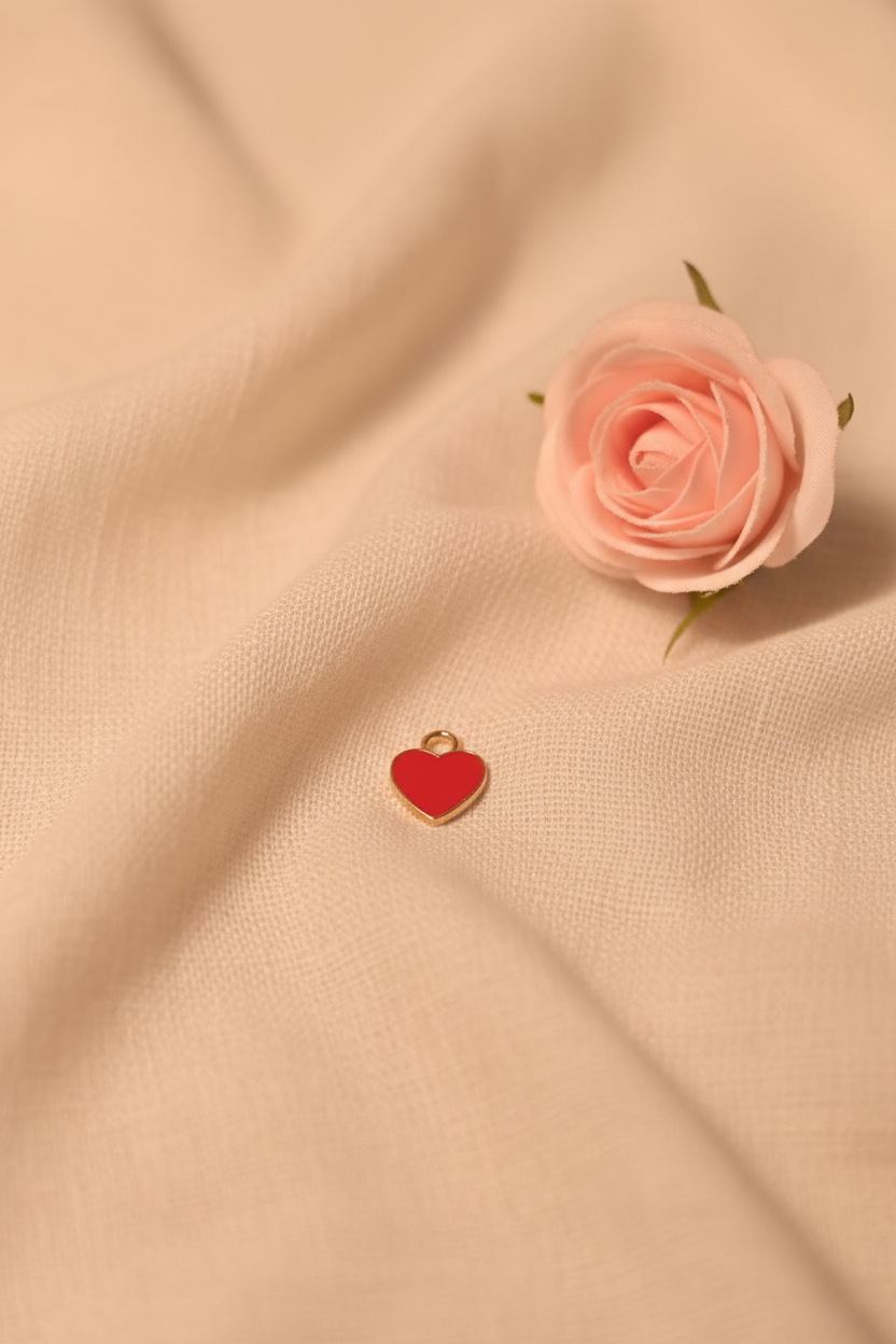 Charms cœur rouge
