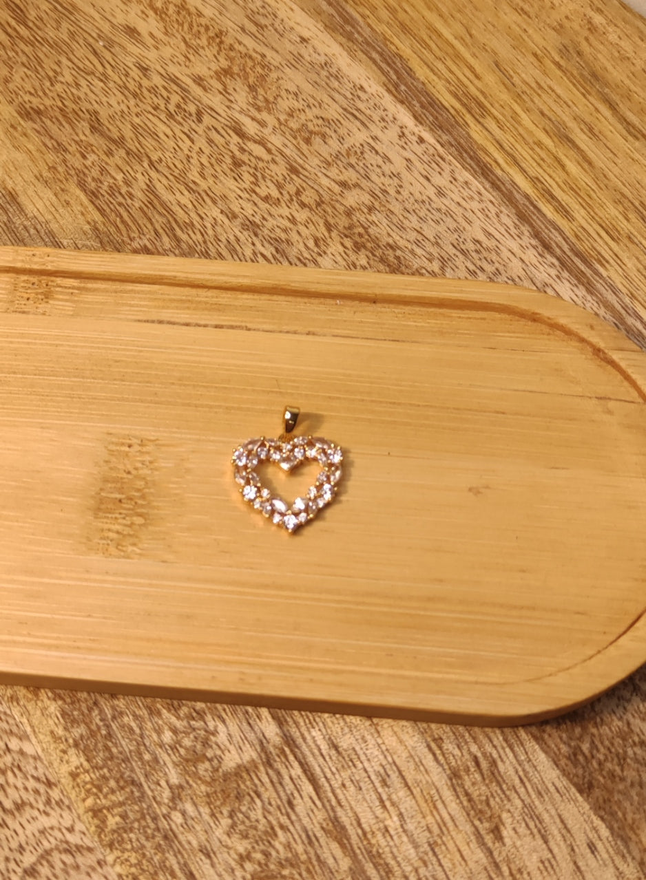 Charm Coeur Scintillant - Rêve de Rose