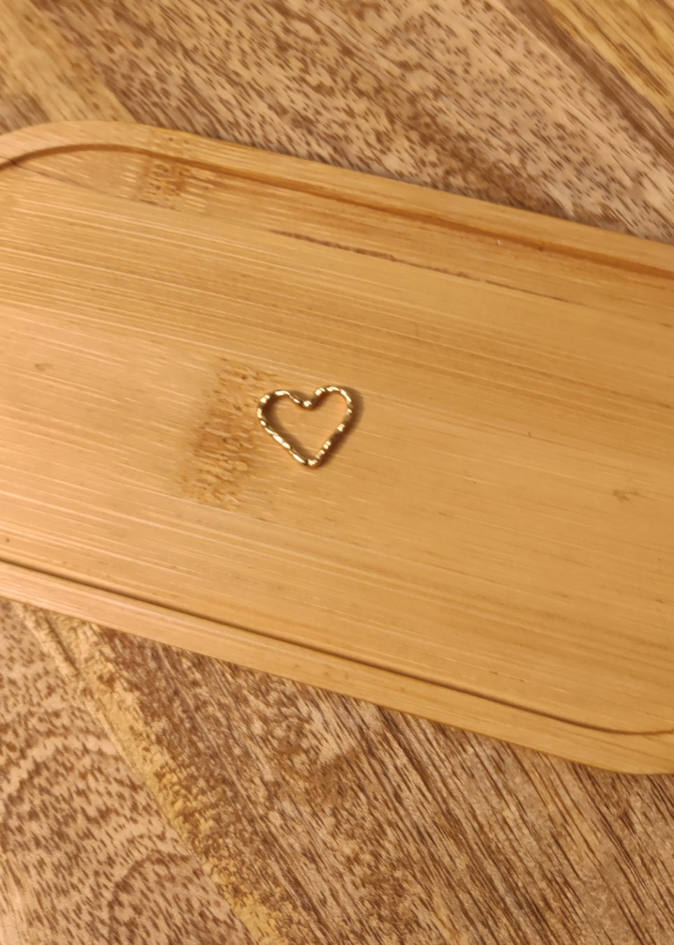 Charm Connecteur Coeur Martelé Doré - Rêve de Rose