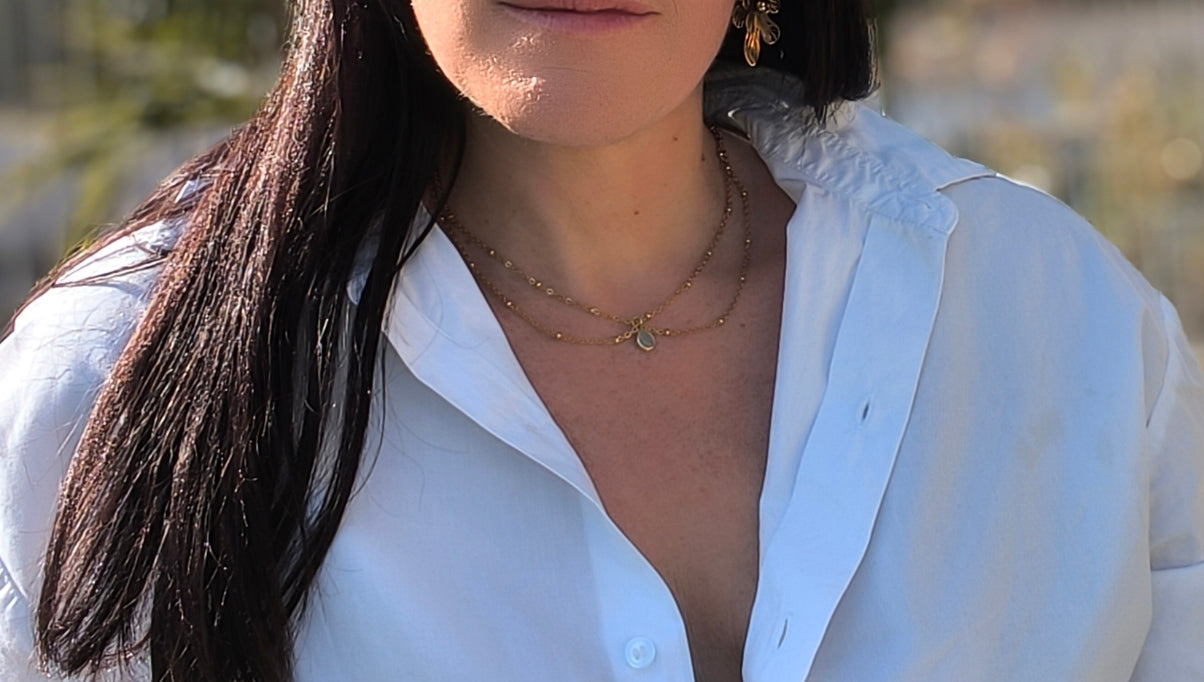 Collier Luna - Pièce Unique - Acier Inoxydable - Fait Main
