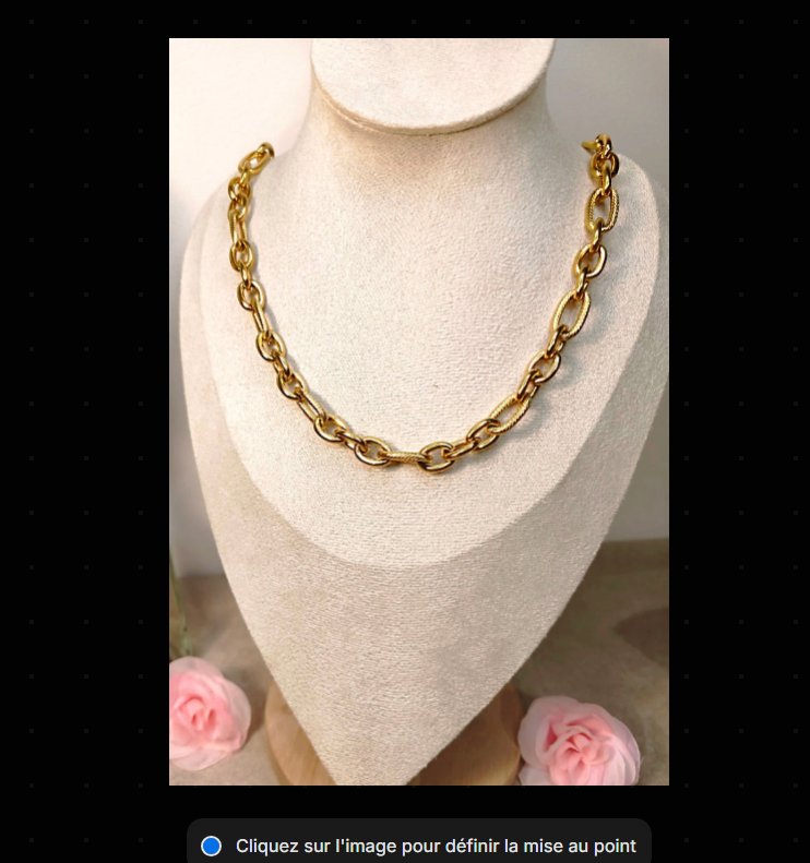 Collier Chaîne Maillons Ovales Dorés Personnalisable - Rêve de Rose