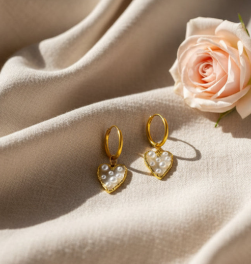 Boucles d'Oreilles Clara - Acier Inoxydable - Pièce Unique