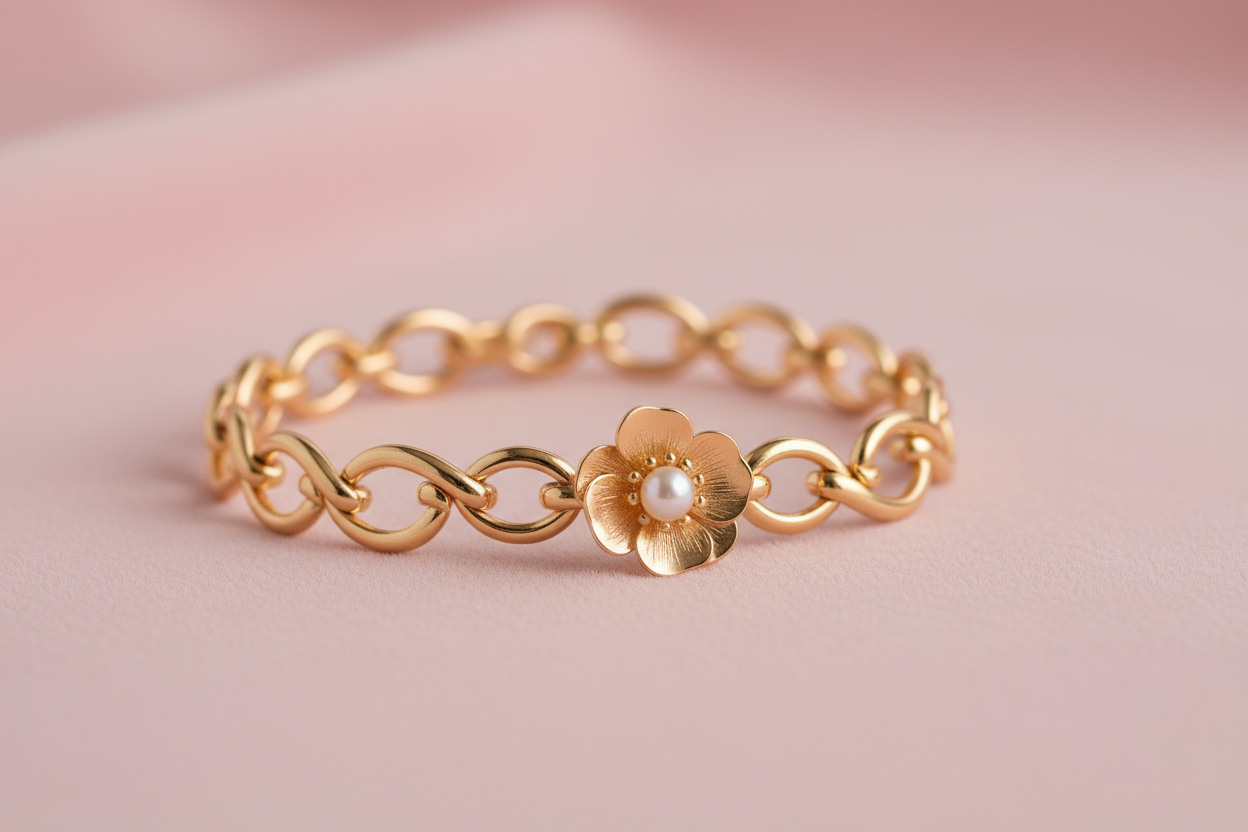 Bracelets en Acier inoxydable doré - Bijoux élégant - Rêve de Rose