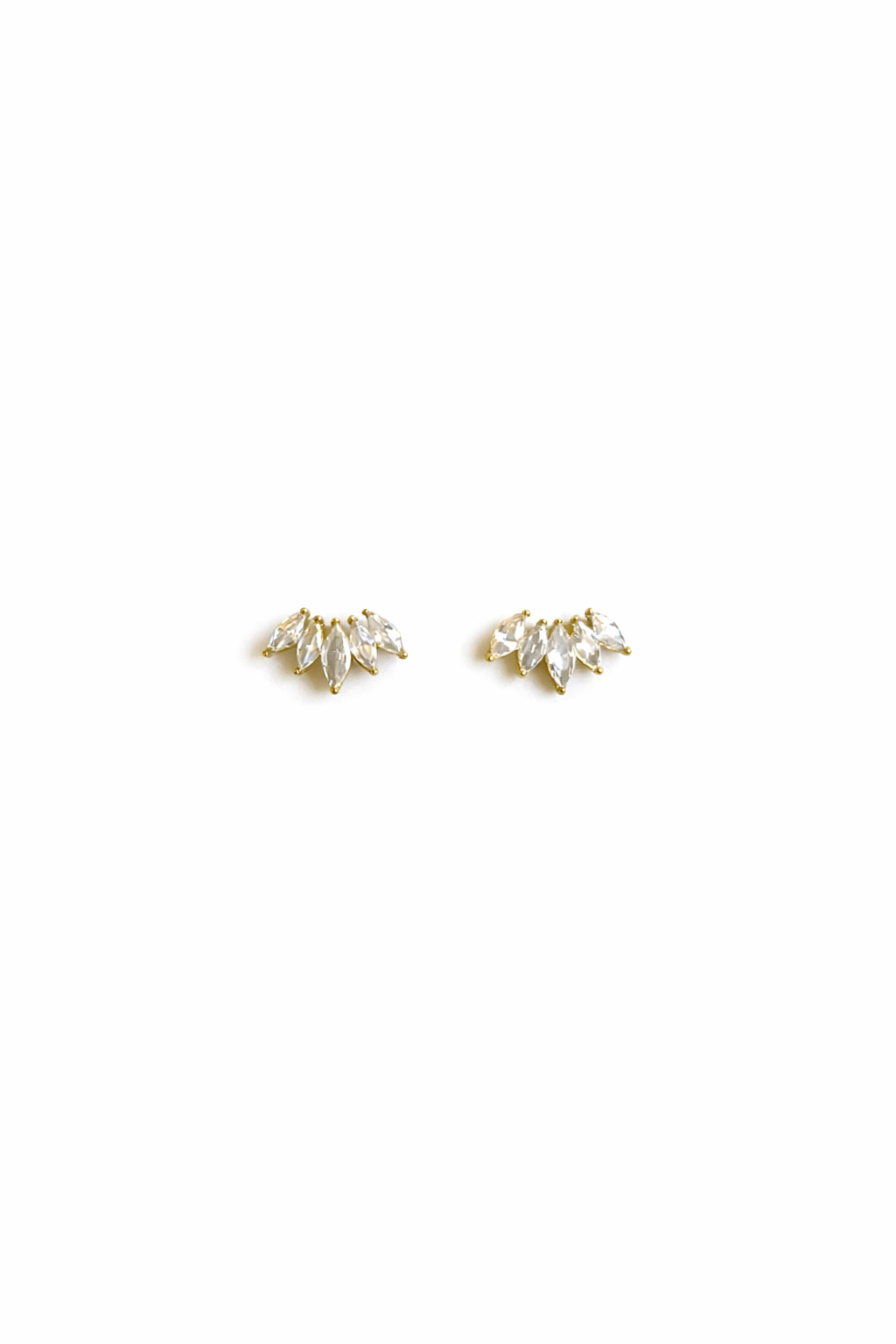 Boucles d'oreilles clous fleur 5 strass brillants - Rêve de Rose 