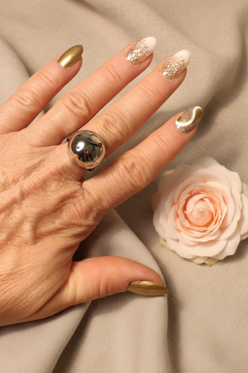 Bague Boule Acier Inoxydable Argenté ou Doré - Design Moderne Épuré - Rêve de Rose