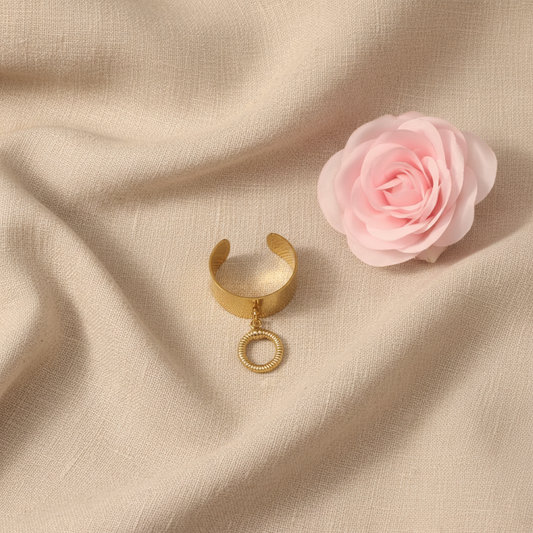 Bague Large Ajustable Charm Anneau - Rêve de Rose