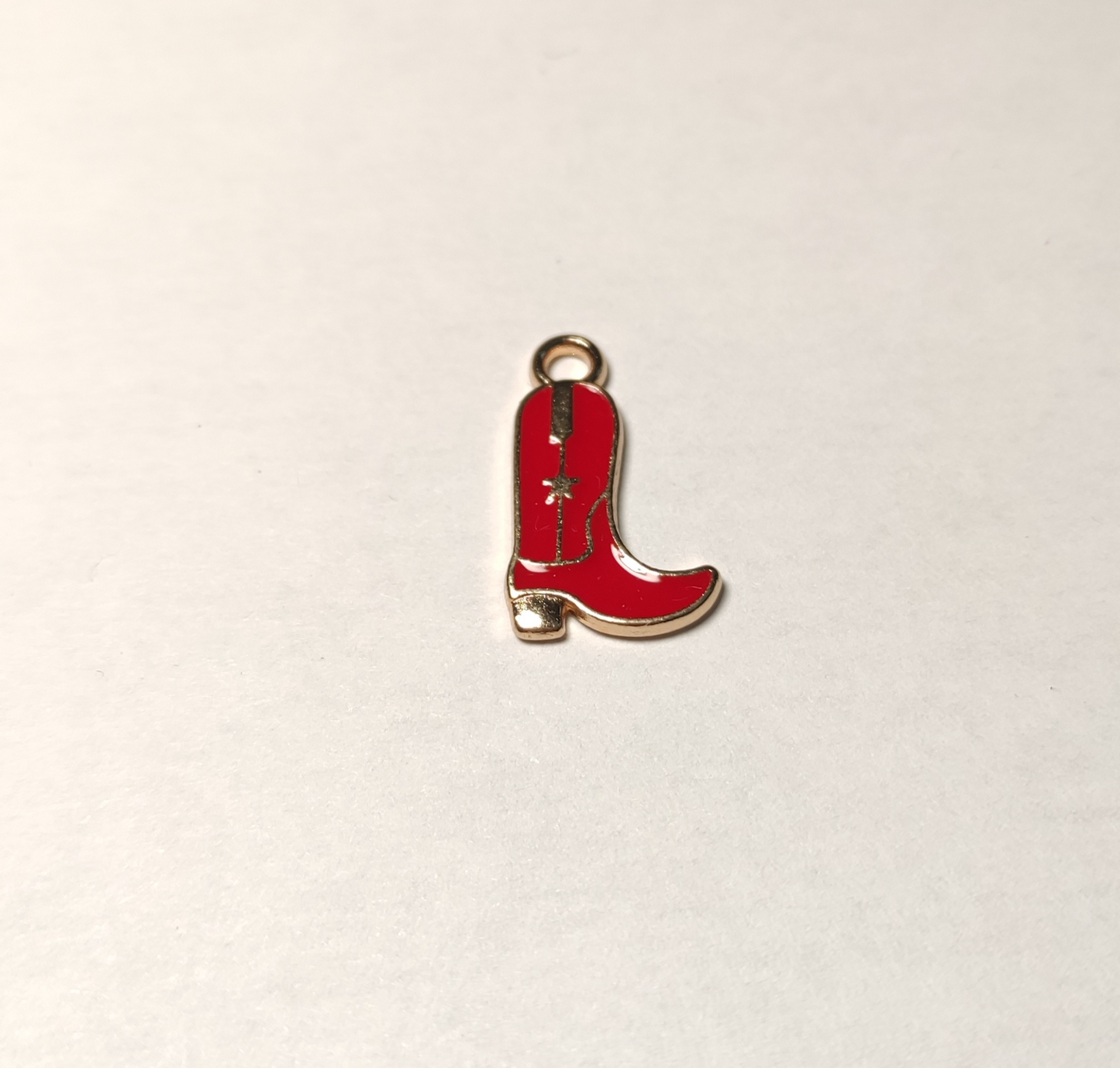 Charms botte de cowboy rouge