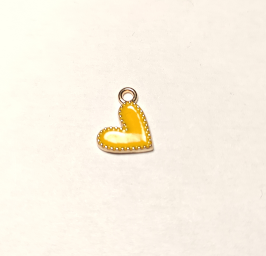 Charms coeur jaune