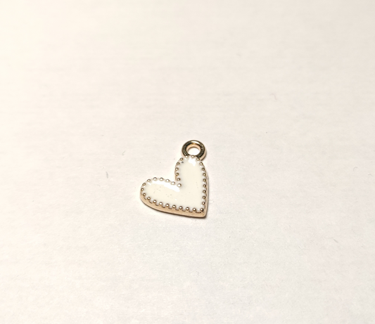 Charms coeur blanc