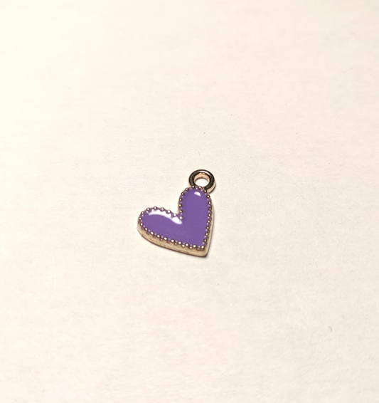 Charms coeur violet