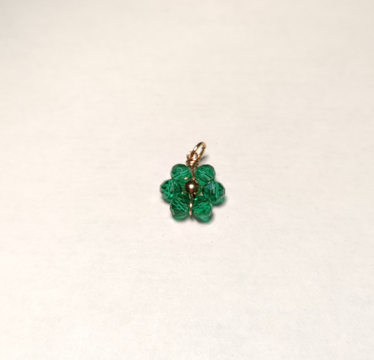 Charms fleur verte