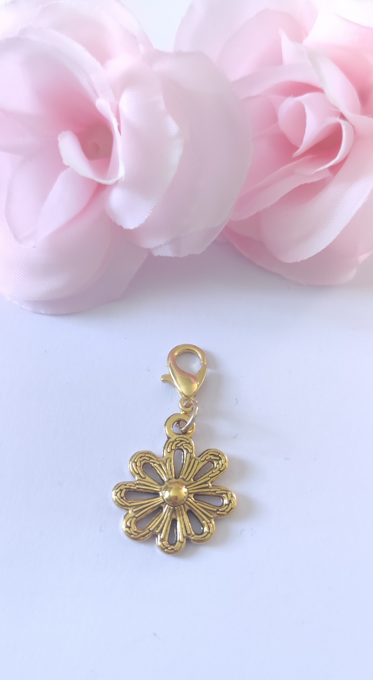 Charm fleur avec fermoir