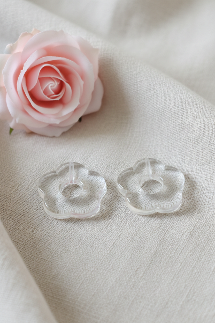 Lot de perles de fleurs cristals