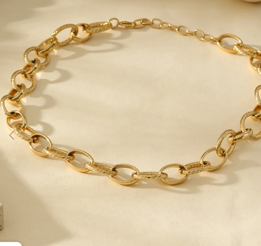 Collier Doré Gros Maillons Épais - Rêve de Rose