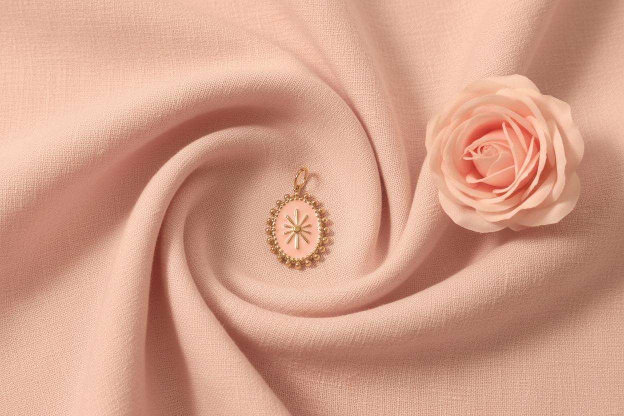 Charms ovale rose