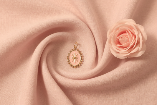 Charms ovale rose