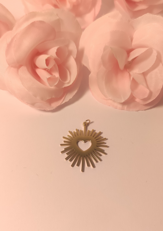 Charms cœur rayon de soleil