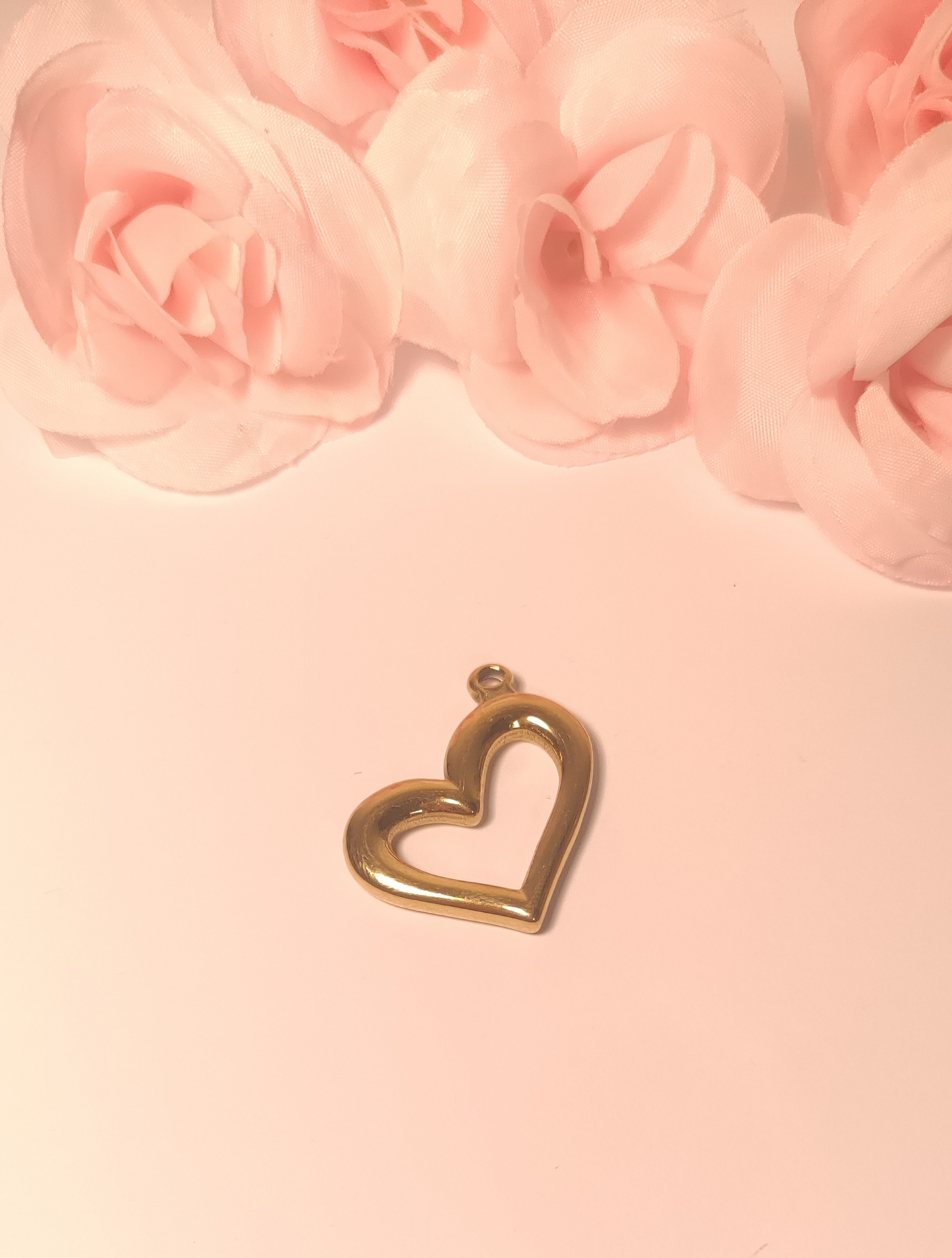 Charms gros cœur asymétrique