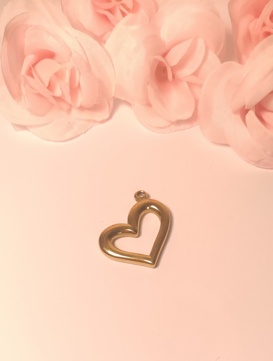 Charms gros cœur asymétrique