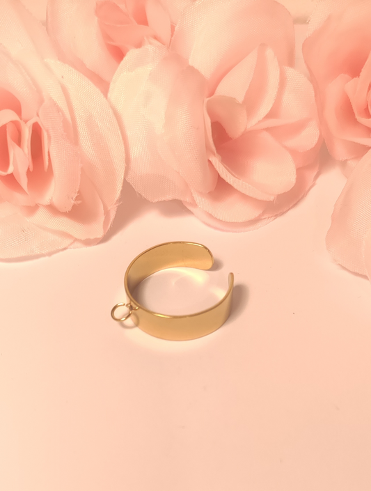 Bague Ajustable Personnalisable Largeur Moyenne - Rêve de Rose