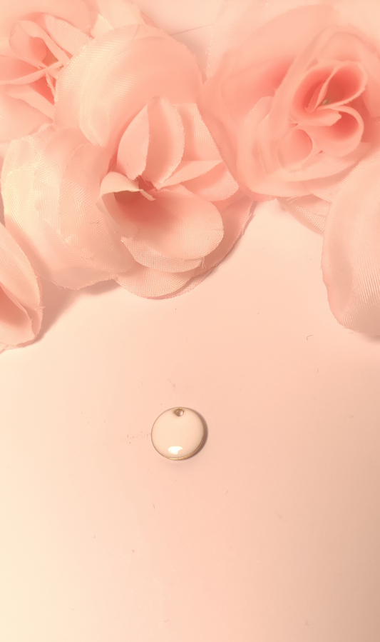 Charms petit rond blanc