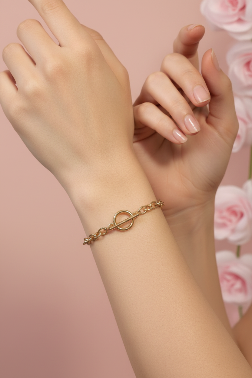Bracelet Fermoir à Bascule Personnalisable - Rêve de Rose