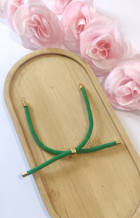 Bracelet Ajustable Vert Personnalisable - Rêve de Rose