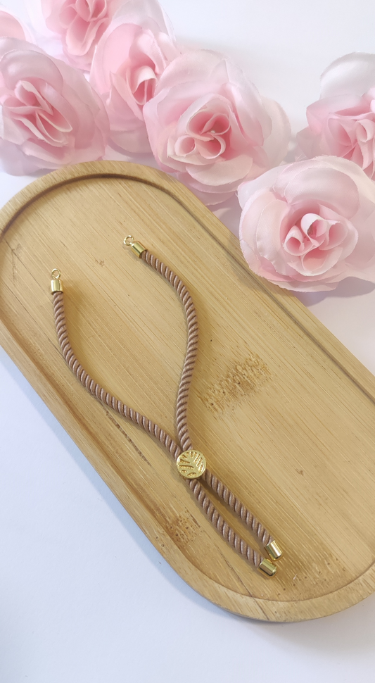 Bracelet Ajustable Marron personnalisable - Rêve de Rose