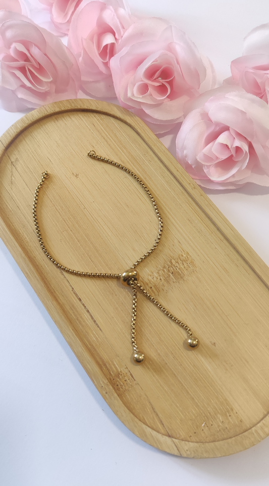 Bracelet Doré Personnalisable avec Charms Connecteurs - Rêve de Rose