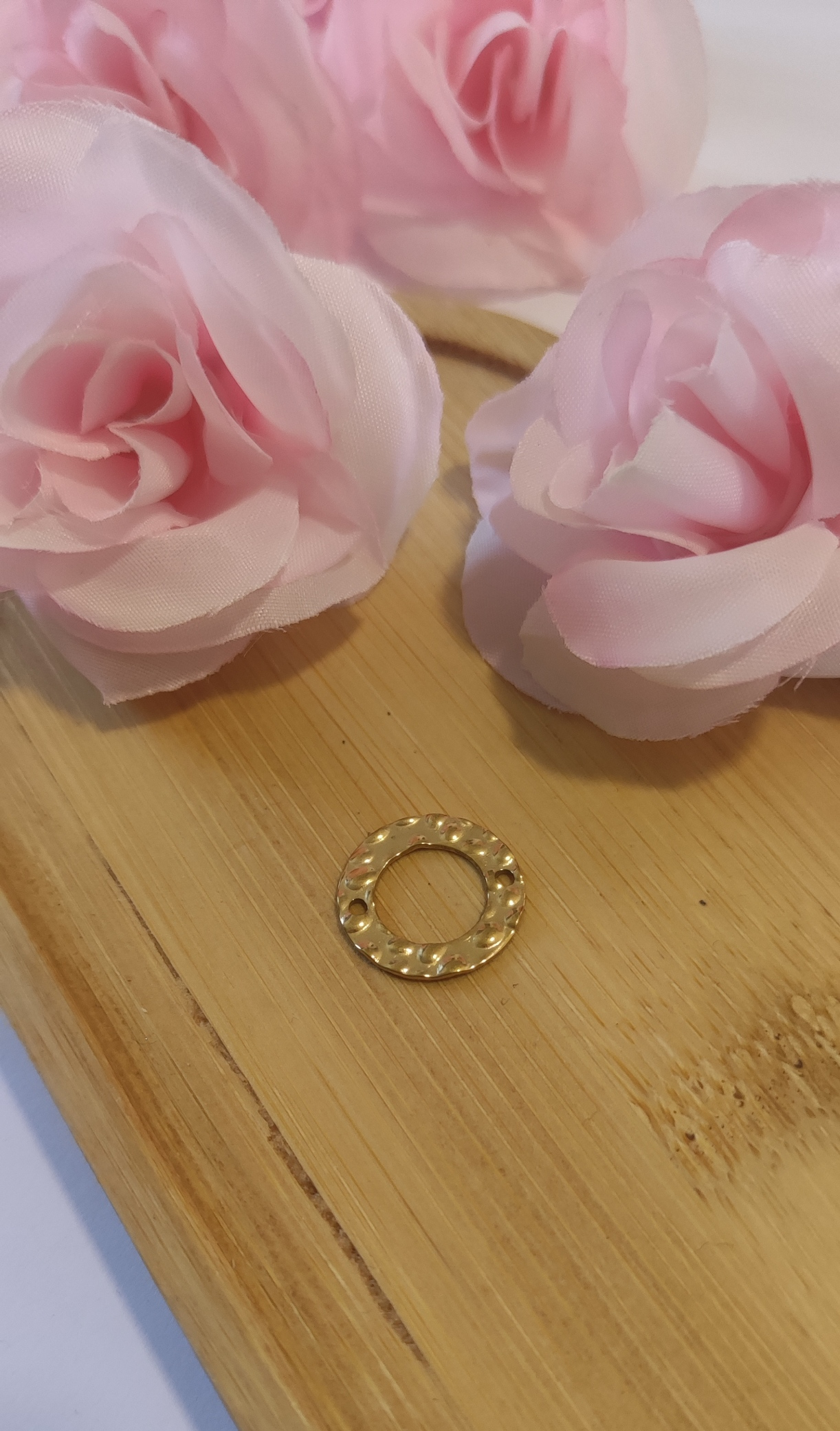 Charms connecteur rond martelé