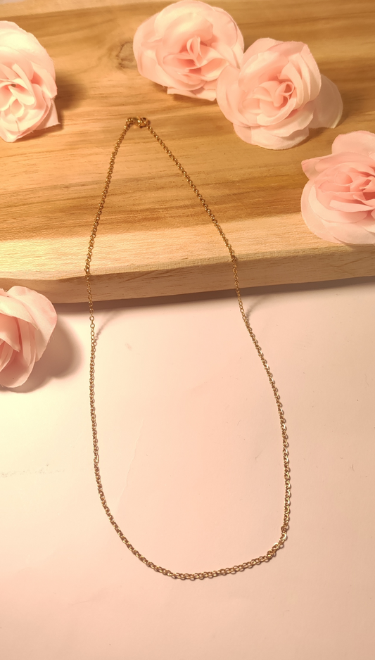 Collier Chaîne Maillons très Fins Personnalisable - Rêve de Rose