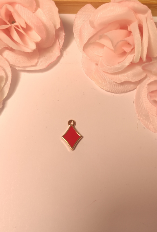 Charms losange rouge