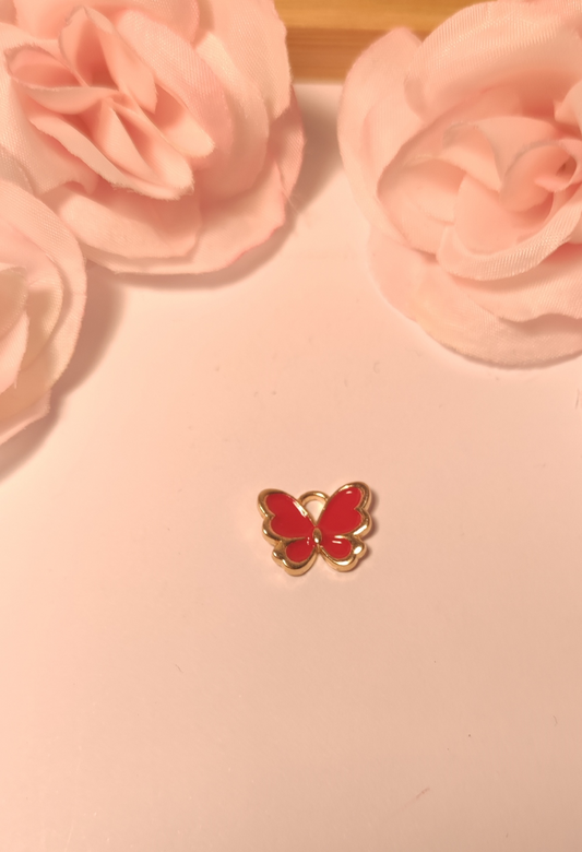 Charms papillon rouge