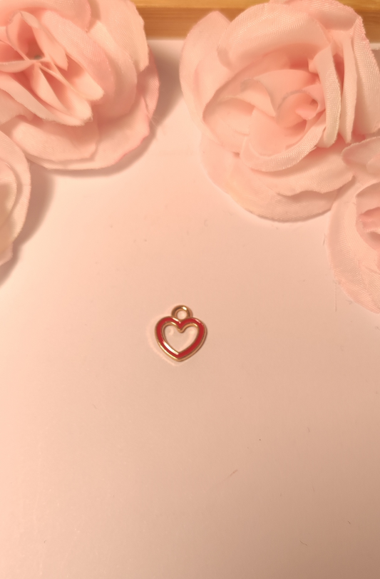 Charms cœur rouge