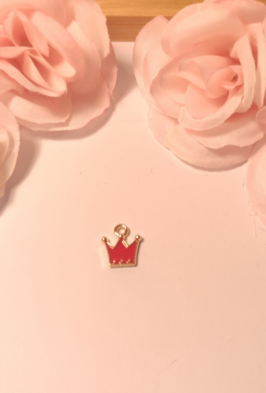 Charms couronne rouge