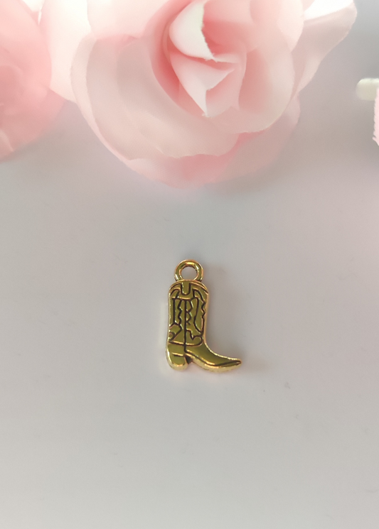 Charms bottes de cowboys dorées