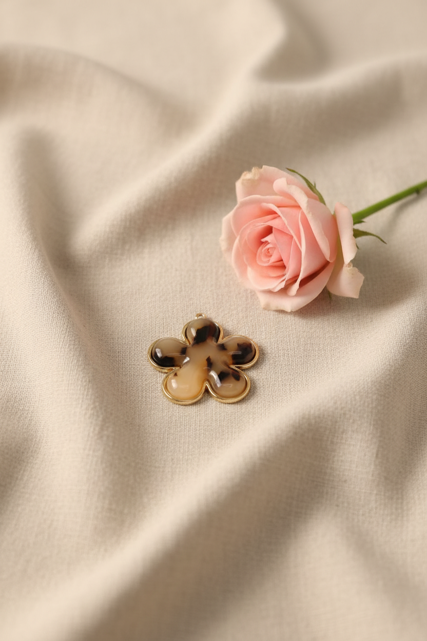 Charm Grosse Fleur Léopard - Rêve de Rose