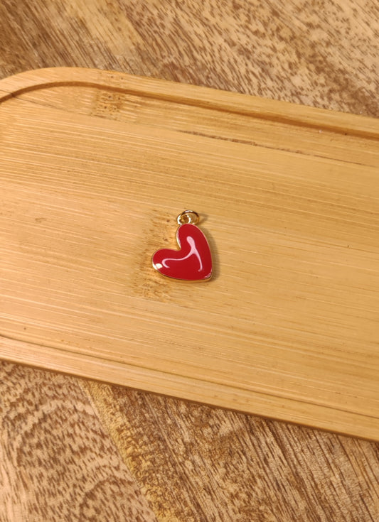 Charm Coeur Rouge 1,5cm - Rêve de Rose