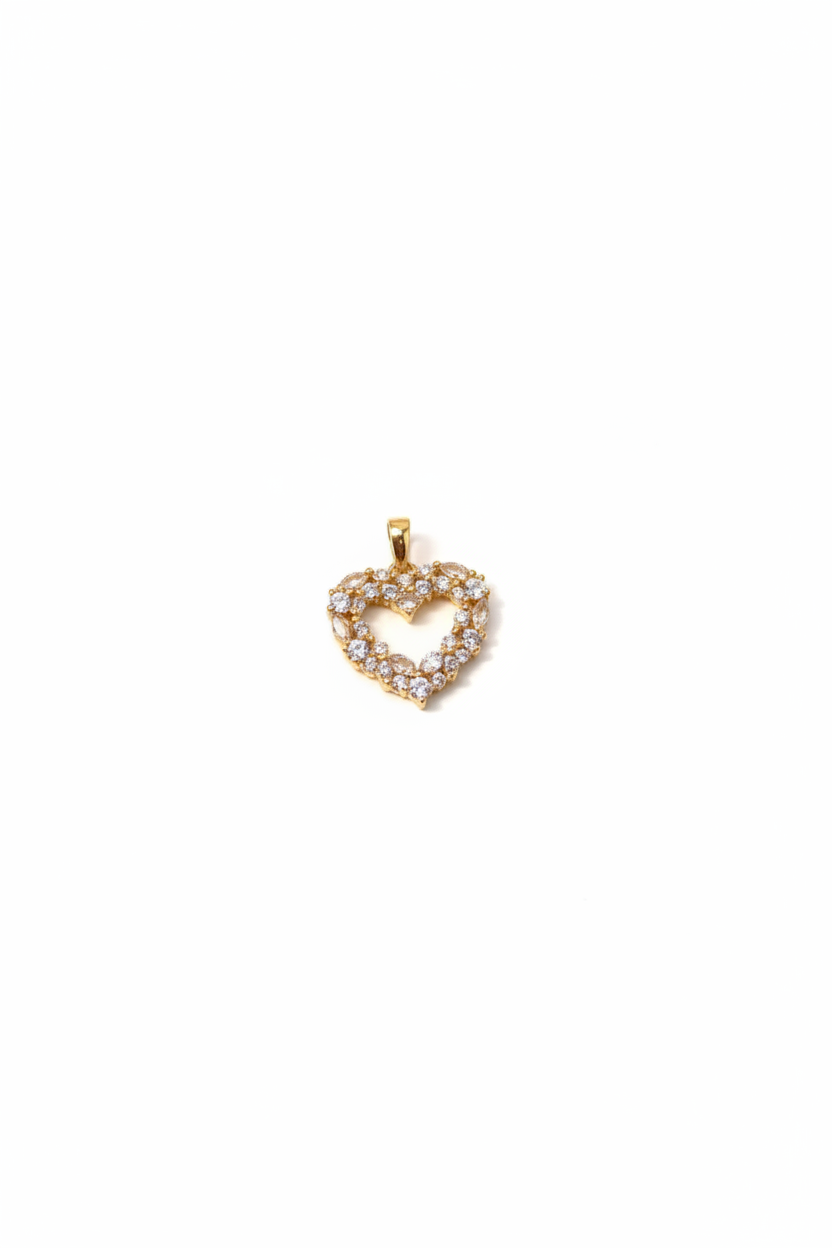 Charm Coeur Scintillant - Rêve de Rose