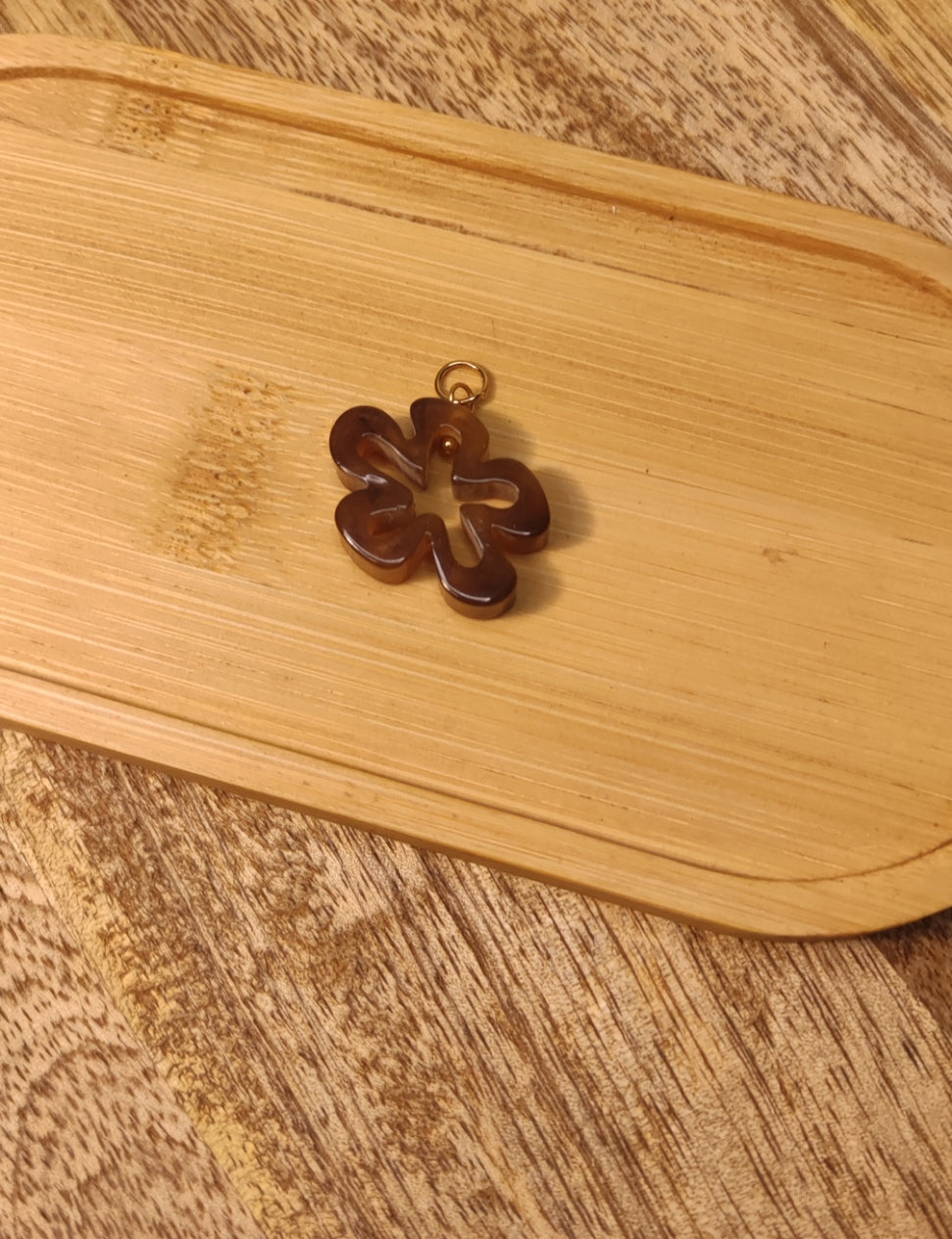 Charm Fleur Marron - Rêve de Rose