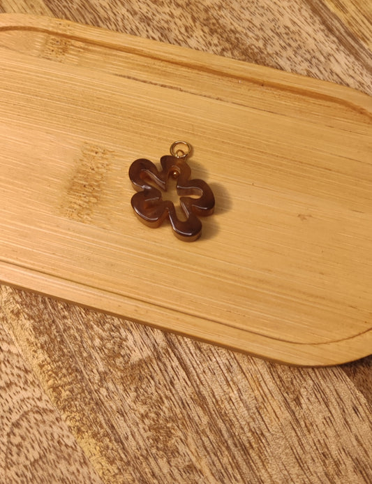 Charm Fleur Marron - Rêve de Rose