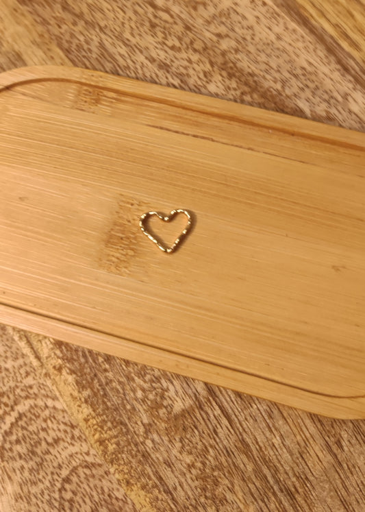 Charm Connecteur Coeur Martelé Doré - Rêve de Rose